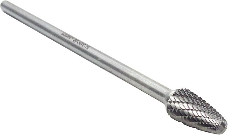 LU&MN SF-5 Tungsten Carbide Burr Tree Shape Radius End Double Cut Rotary Burr File,1/4'' Shank,7"Long Shank, for Die Grinder Drill,Metal Carving, Polishing,Engraving by - Image 3